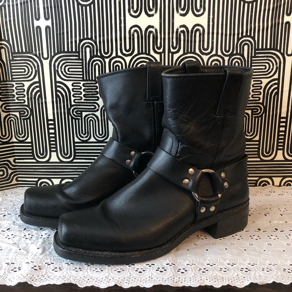 Frye Black Leather Boots
